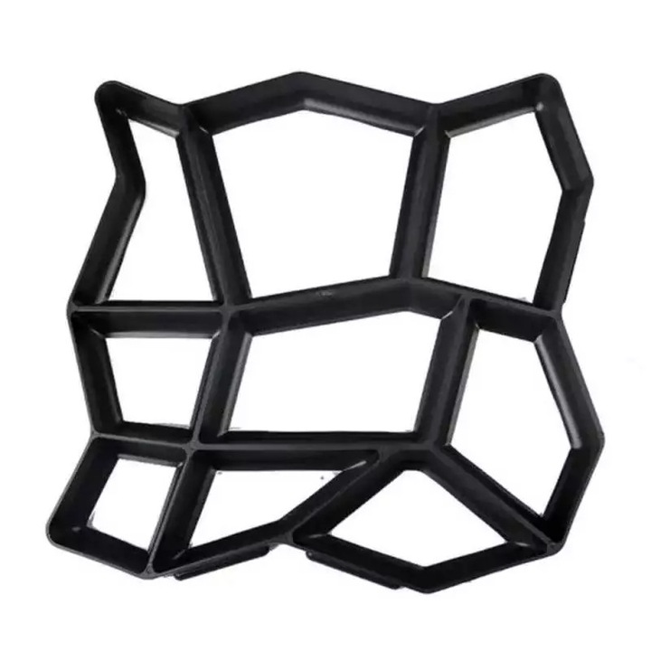 Sablon SIKS Pentru Placi Pavaj, Matrita Pentru Turnat Pavele Din Beton, Plastic, Negru