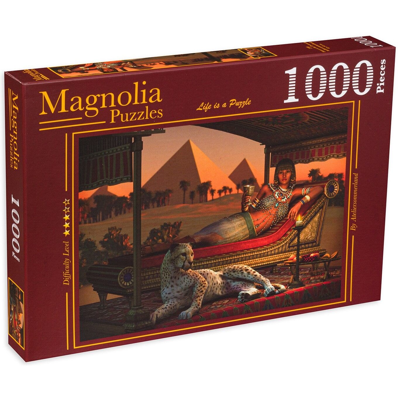 Puzzle Magnolia din 1000 de piese - Cina langa piramide - eMAG.ro