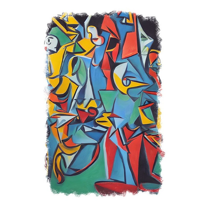 Sticker decorativ, Abstract, Multicolor, 85 cm, 9553ST