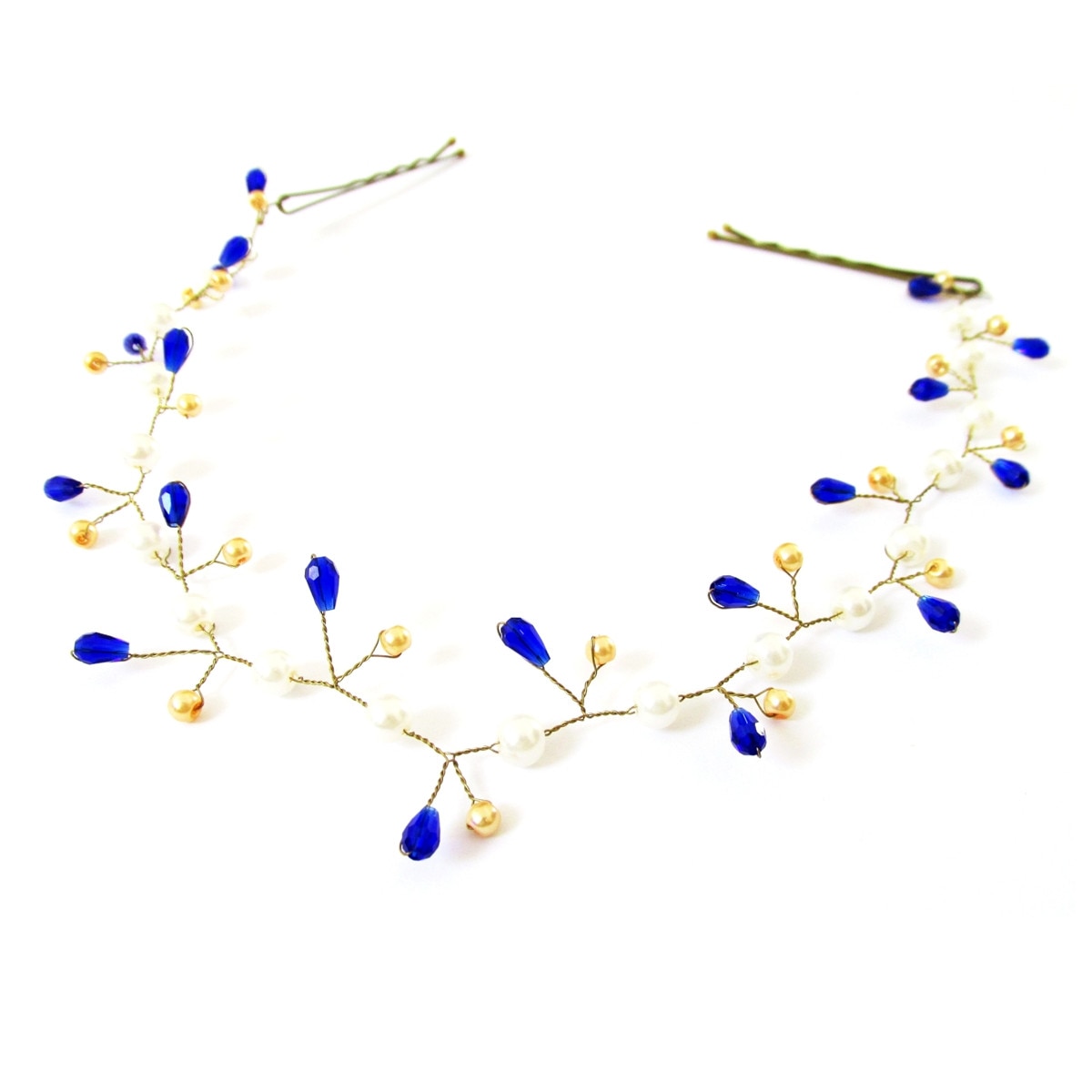 Accesoriu par albastru / auriu Golden Sky pentru nunti si evenimente