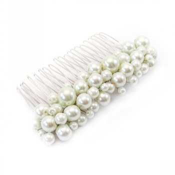 Accesoriu pieptene par ivory pentru voal mireasa Accesoriu pieptene par ivory pentru voal mireasa