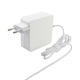 Incarcator adaptor 60W pentru Macbook in forma L, cablu alimentare magnetic si mufa MagSafe 1, 1.8 m, 2 protectii de cablu, alb