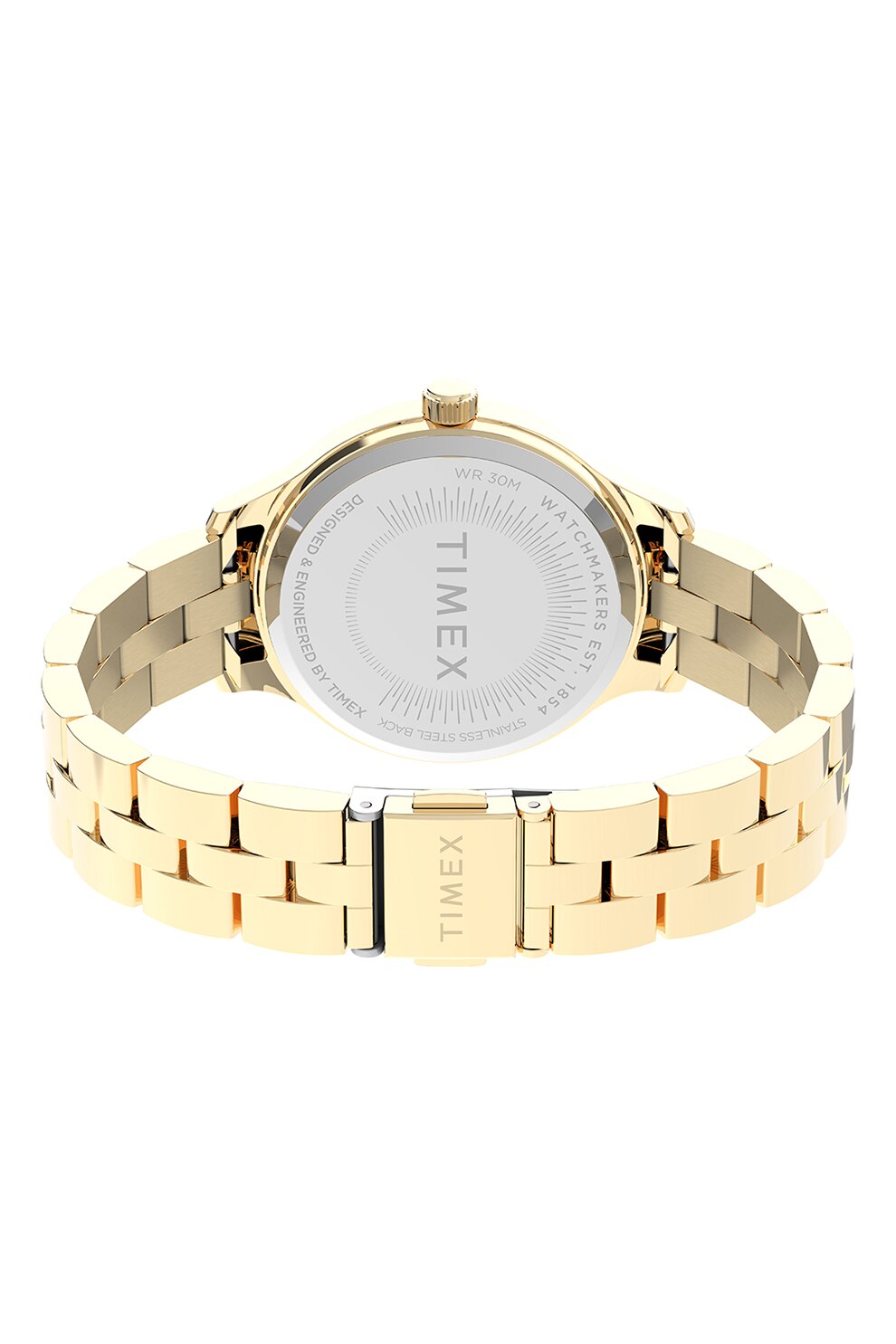Timex, Аналогов часовник с флорални обозначения, Златист - eMAG.bg