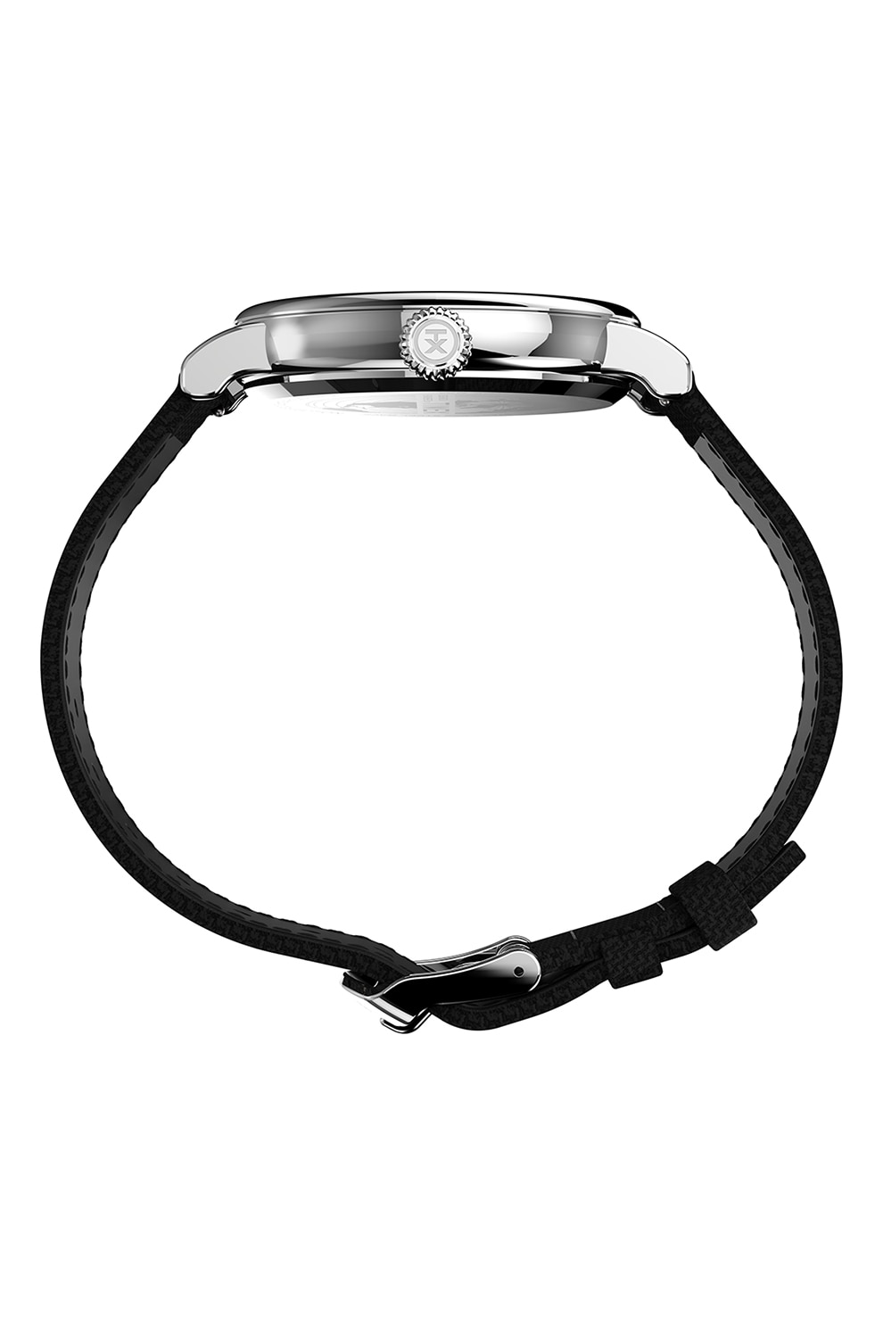 Timex, Часовник с три стрелки и текстилна каишка, Черен - eMAG.bg