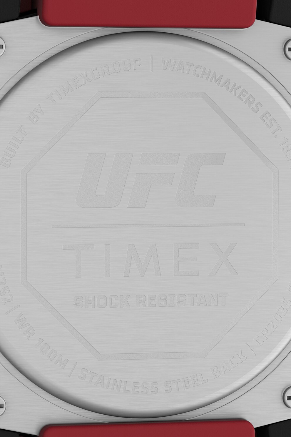 Timex, Ceas digital cu functii multiple 45 MM UFC Core Shock, Rosu ...