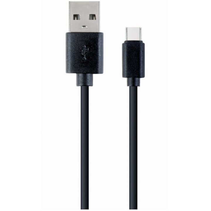Cablu alimentare si date Gembird, USB 2.0 (T) la USB 2.0 Type-C (T), 1m, Negru, CC-USB2-AMCM-1M