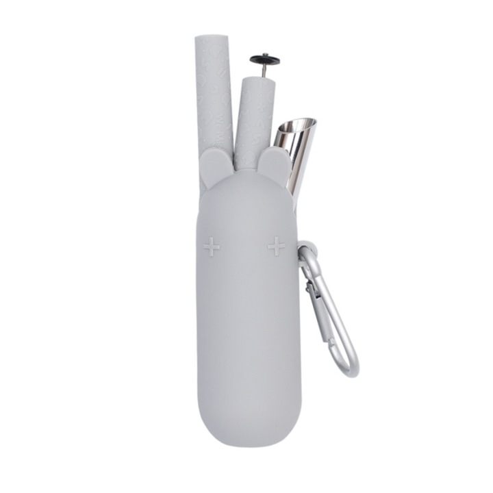 Set pai cu carcasa, We Might Be Tiny, Silicon, Flexibil, Usor de curatat, Gri/Argintiu