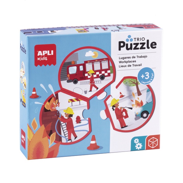 Състезателен пъзел от 3 части, Apli Kids, 24 части