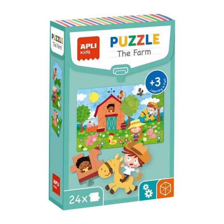 Образователен пъзел Farm, Apli Kids, 24 части