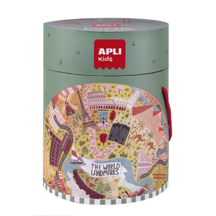 Кръгъл пъзел Световни паметници, Apli Kids, 48 части