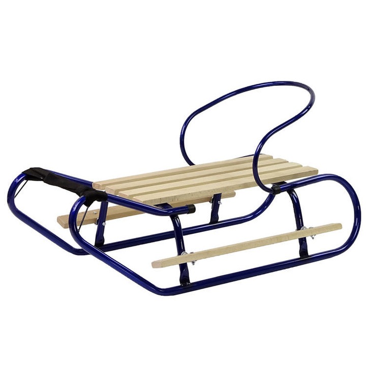 Sanie metalica NASZEDZIECI, albastra, 83x37x20cm, cu banda de tragere