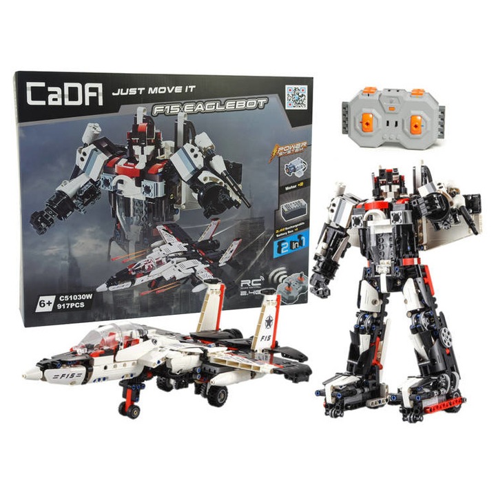 Конструктор Lean Toys, Самолет робот, 917 части, +6 години, Многоцветен