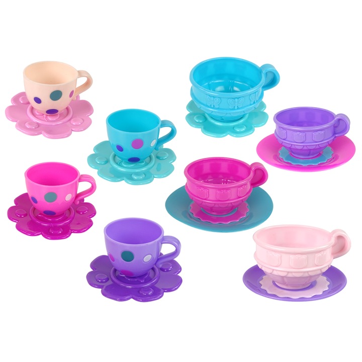 Set de ceai pentru copii, Import LeanToys, Plastic, 3+ ani, 51 x 39 x 7 cm, Multicolor