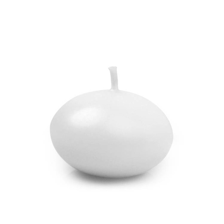 Комплект от 50 плаващи свещи, PartyDeco, 4 см, бели