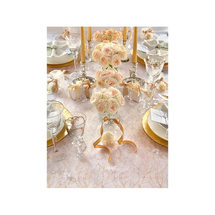 Rola organza, PartyDeco, 0.48 x 9 m, Alb