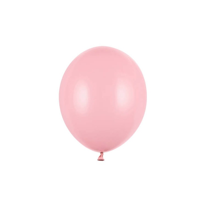 Комплект от 10 балона, PartyDeco, 27 см, пастелно розово