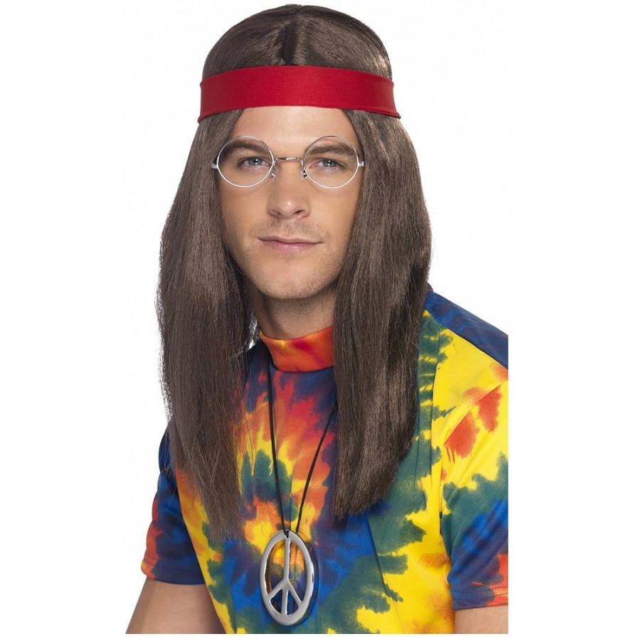 Set peruca Hippie Man 4 articole