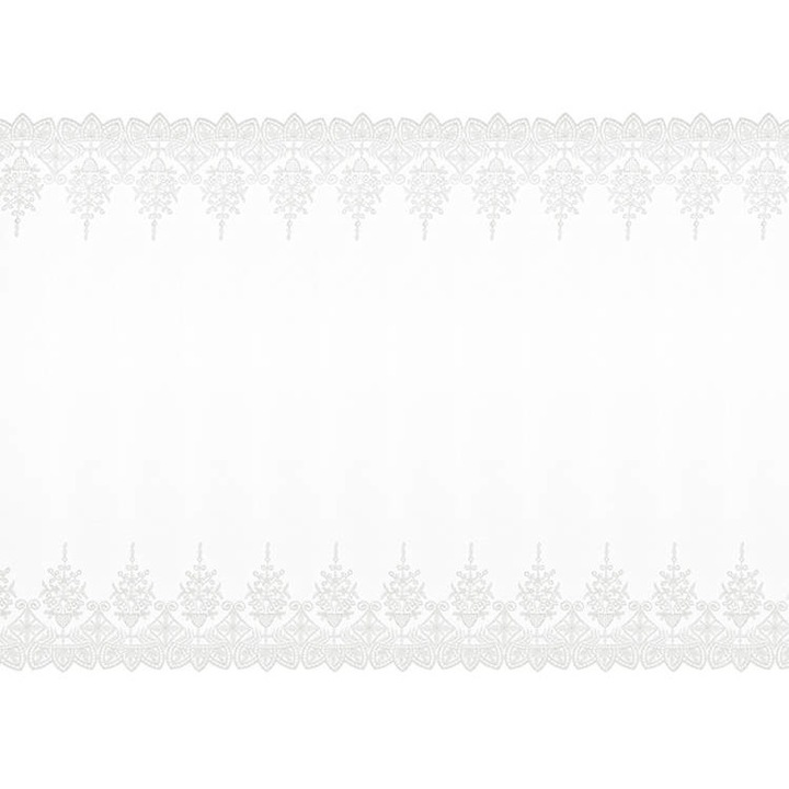 Декоративна дантела, PartyDeco, 0,45 х 9 м, Бял