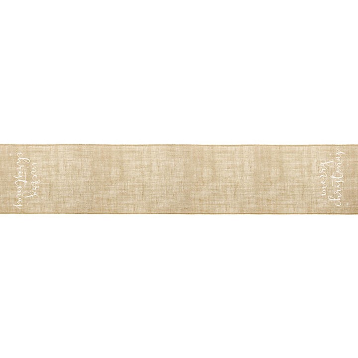 Napron, PartyDeco, Iuto, 50x250 cm, Bej/Alb