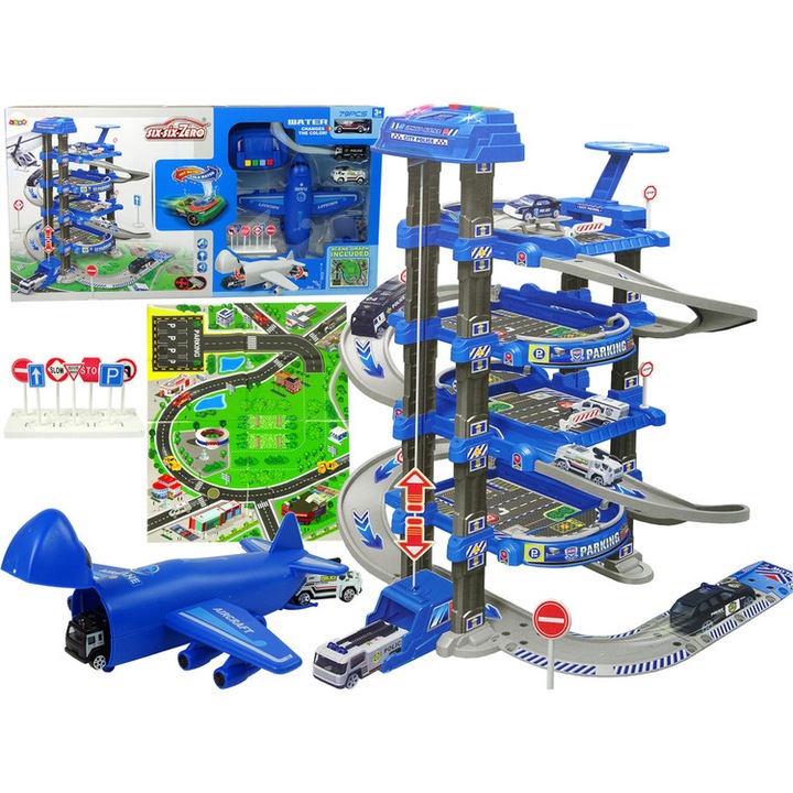 Комплект полицейски участък, LeanToys, пластмаса, 60x32x67cm, +3 години, многоцветен