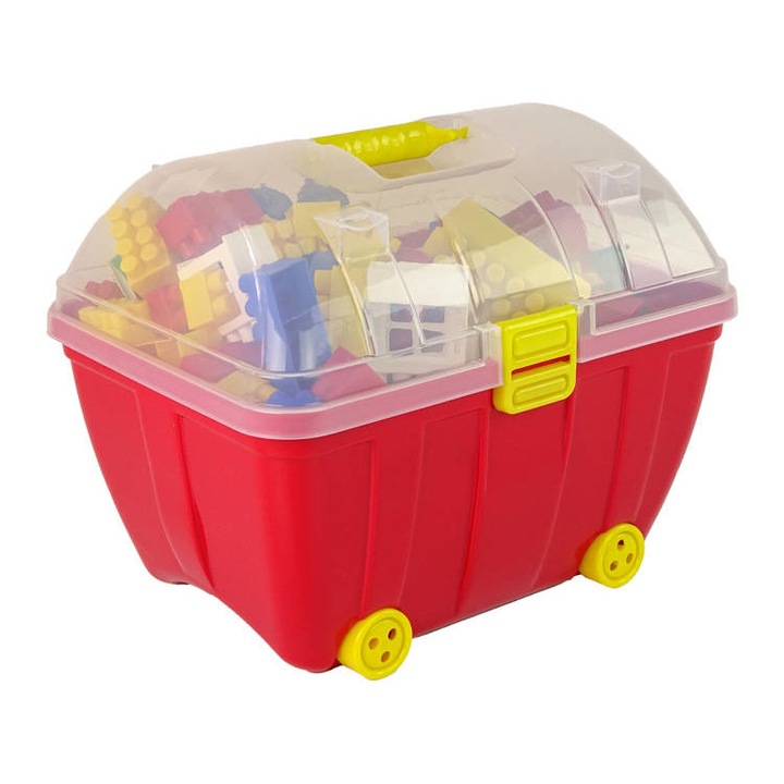 K2 Kuferek Kis színes építőkocka készlet 180 elemmel