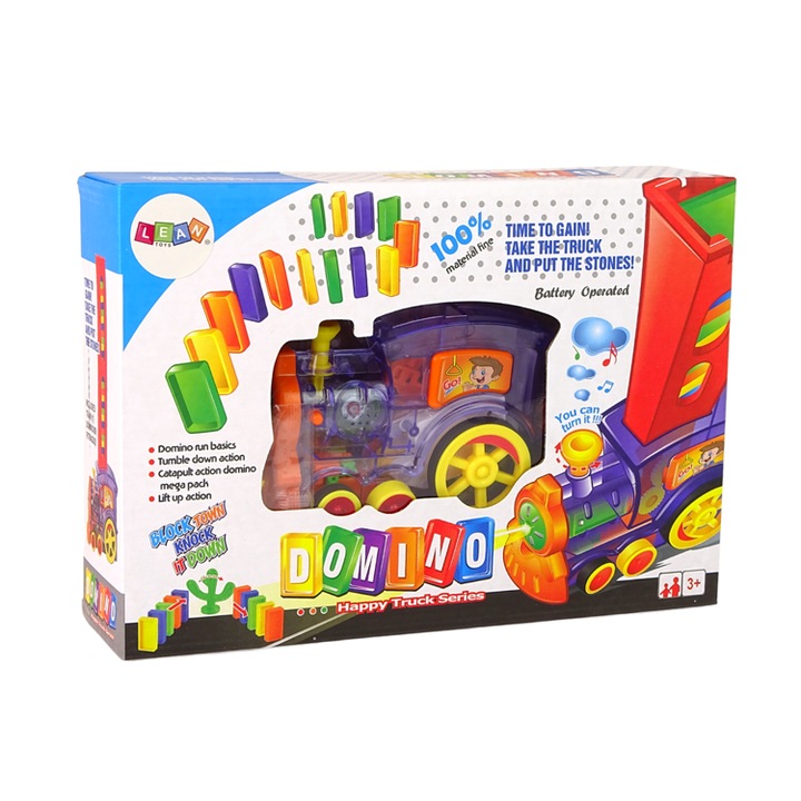 Trenulet de jucarie, Import LEANToys, 3 ani+, Multicolor