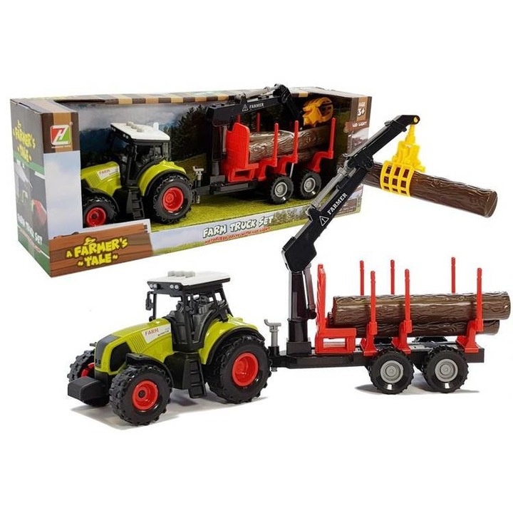 Tractor, Import LEANToys, Plastic, Multicolor