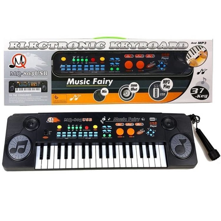 Orga pentru copii, Import LEANToys, Alb/Negru