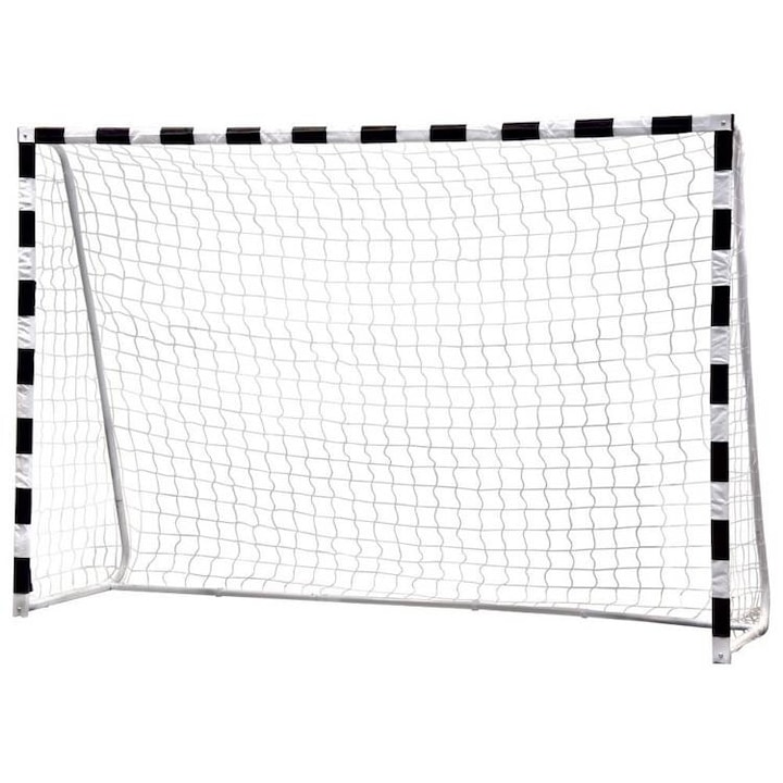 Poarta fotbal, Jokomisiada, Metal/Poliester, 300 x 205 x 90 cm, Alb/Negru