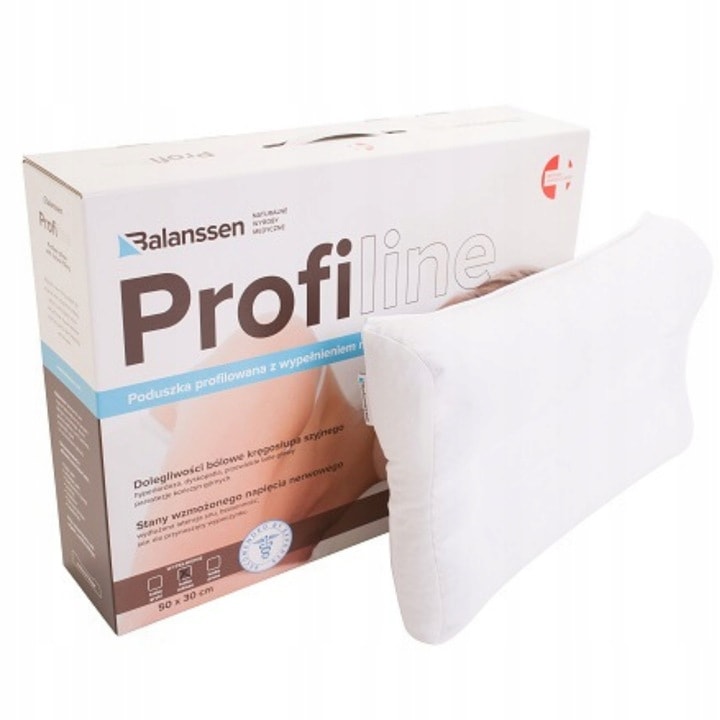 Ortopéd párna hajdina héjjal, 30 cm x 50 cm, Balanssen, fehér