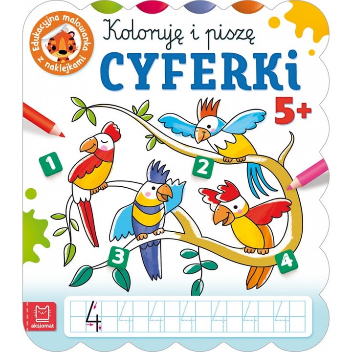 Colorez si scriu, Numere, Carte educationala de colorat, Aksjomat