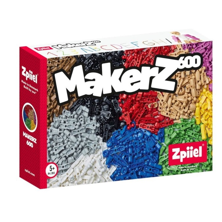 Set 600 blocuri educationale MakerZ, Zpiiel, Plastic, Multicolor