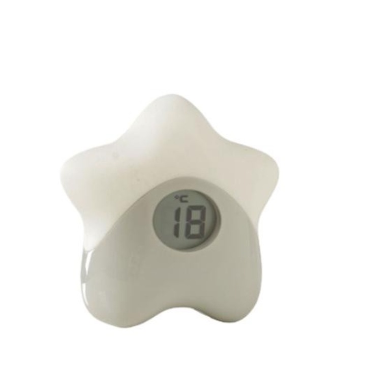 Termometru de camera PurFlo, Starlight, Steluta, Incarcare MicroUSB, Alb