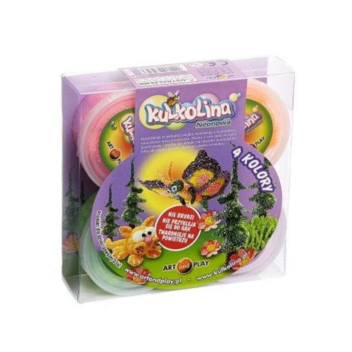 Kulkolina gyurma, Art and Play, 4 tégely, Multicolor