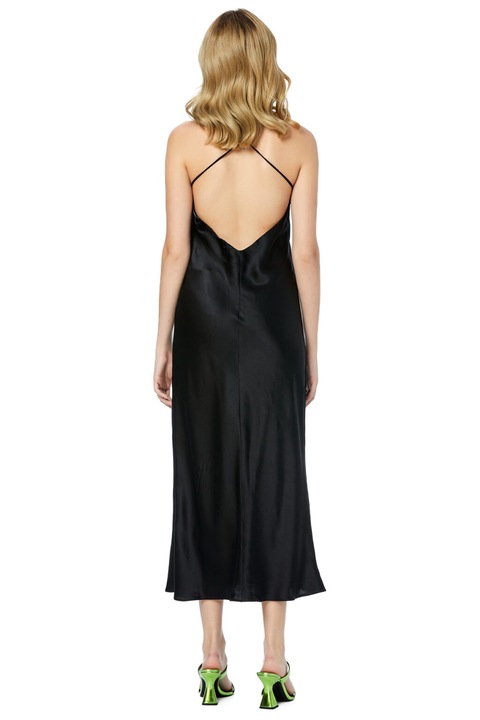 Черна копринена рокля Framboise Kimber