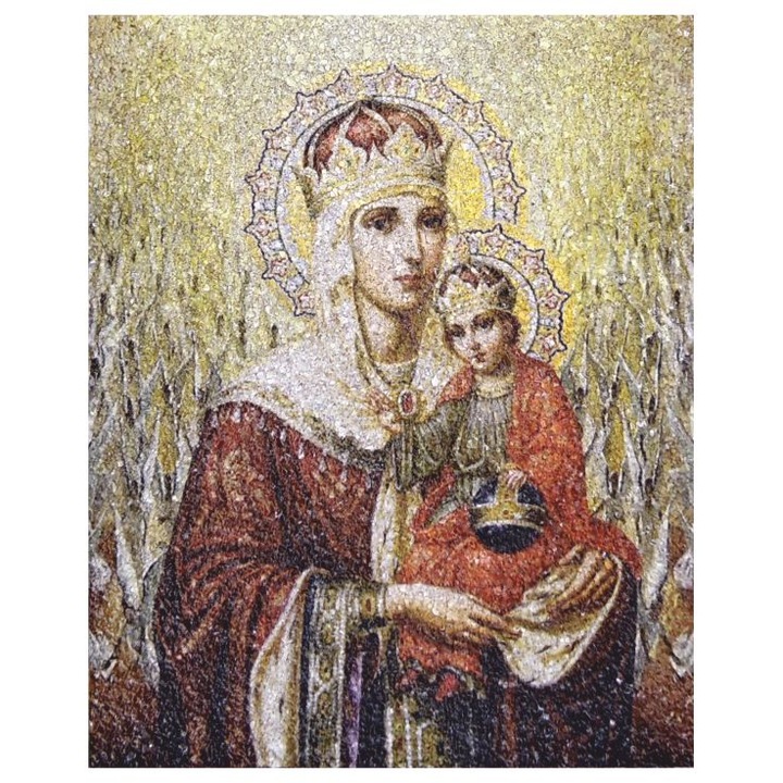 Icoana pe Coaja de Ou, Ecoart Movement, Sfanta Fecioara Maria intre Sfinti