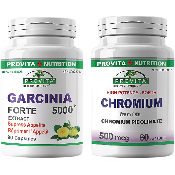 Kit pentru Slabire "Protocol de ultima Generatie", 2 flacoane, 90 cu 60 capsule, Provita Nutrition