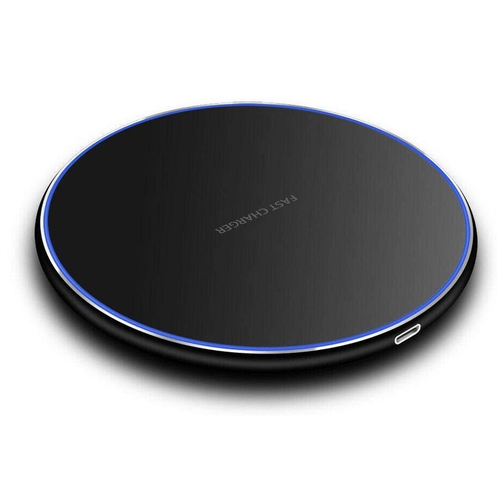 Gyorstöltő, ultravékony vezeték nélküli töltő LED-fénnyel és prémium felülettel, univerzális Android IOS-kompatibilitással, CBD CORAL Best Deals