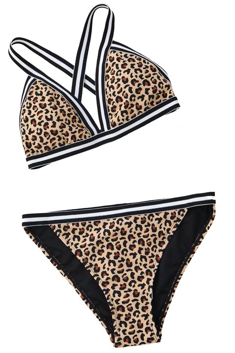 Costume de baie pentru femei JUP LPP imprimeu leopard, multicolor, Multicolor