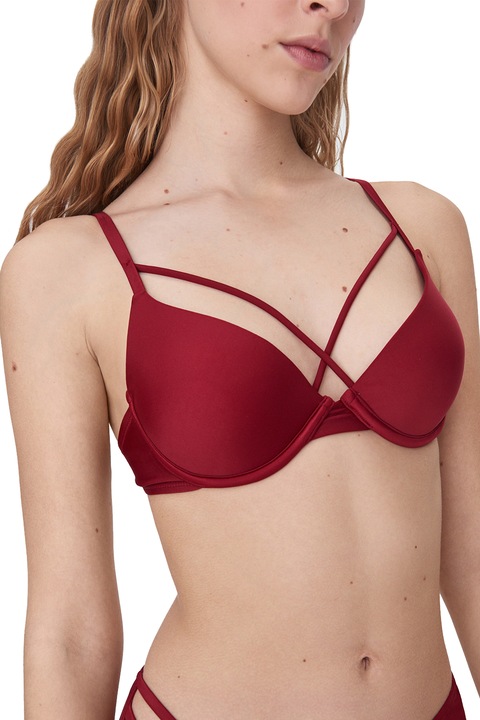 Дамски бански JUP LPP XT632-83X-1-S 5-62, Горна част, Декоративни ленти, Кестеняв, S