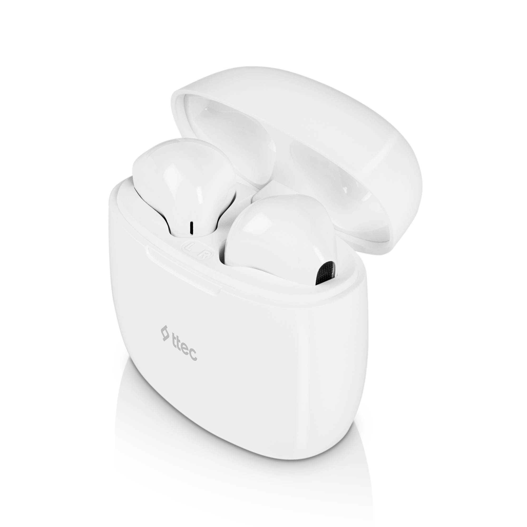 Bluetooth слушалки ttec Mode, TWS, Бели - eMAG.bg