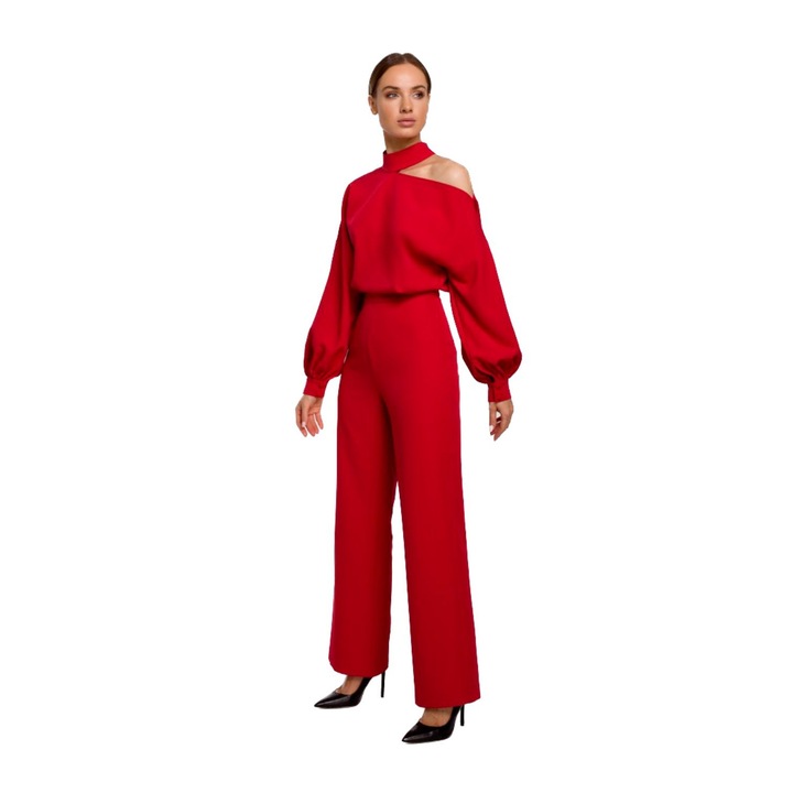 Overal ejtett vallu MOE, polieszter, elasztan, Piros