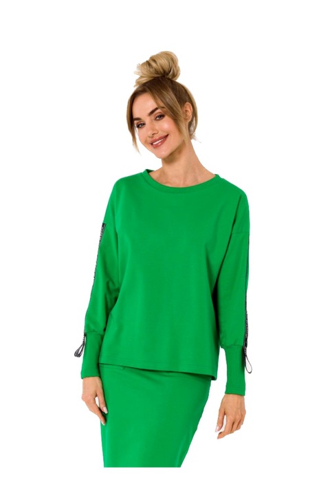 Fabricat din Emotion Pulover de damă fără glugă Tsewang M727 verde, Verde