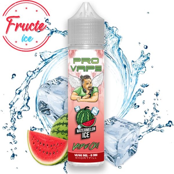lichid vape Lichid Tigara Electronica Pro Vape - Watermelon Ice, 40ml, fara nicotina,  60VG/40PG