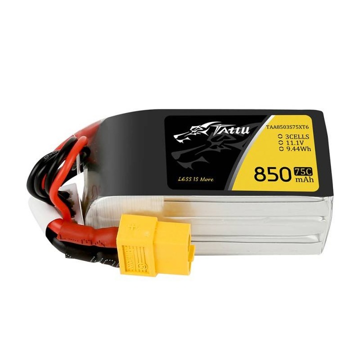 Baterie Tattu 850mAh 11.1V 75C 3S1P Konektor XT60