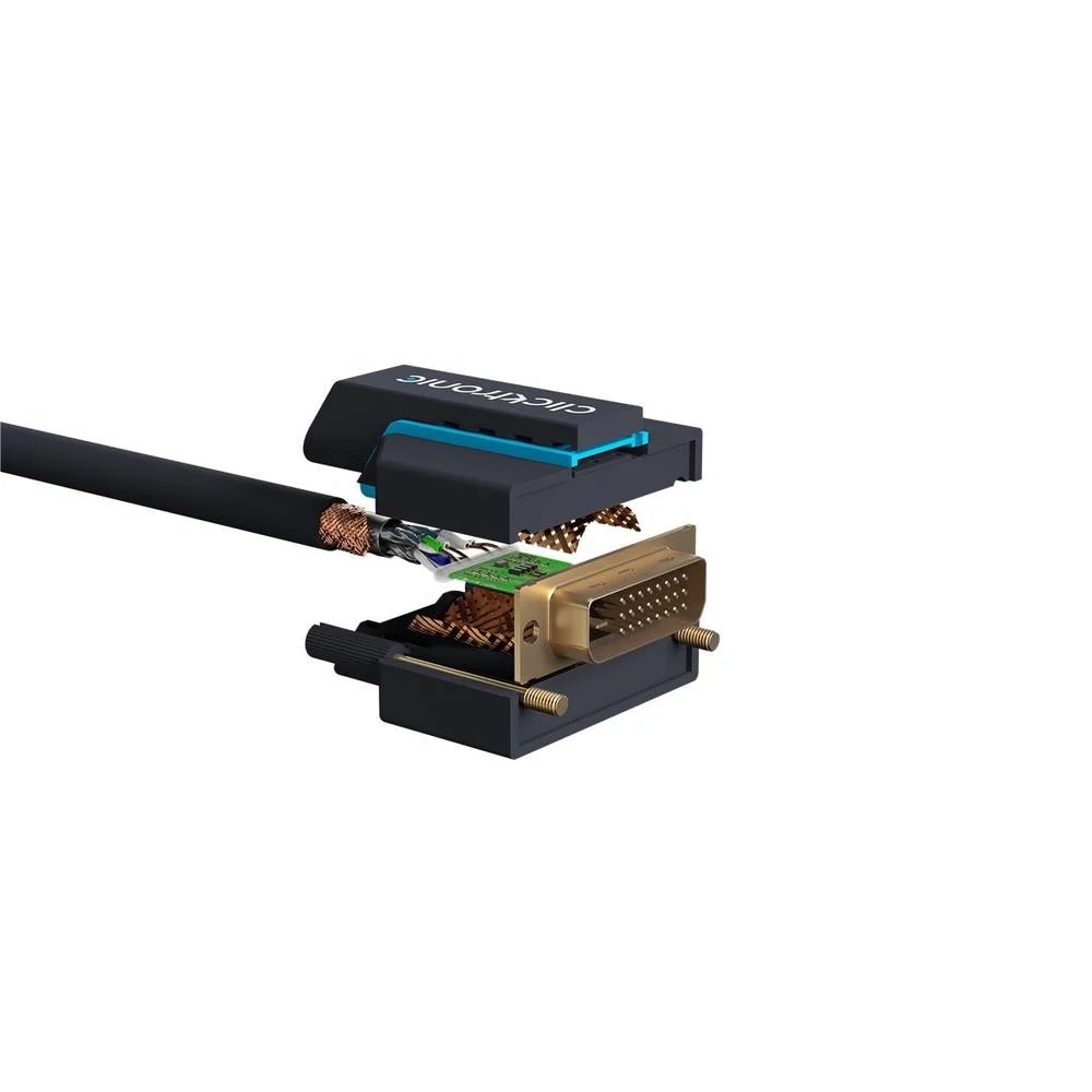 HDMI - DVI-D кабел (24+1), HQ OFC, златни конектори, 1m, ClickTronic ...