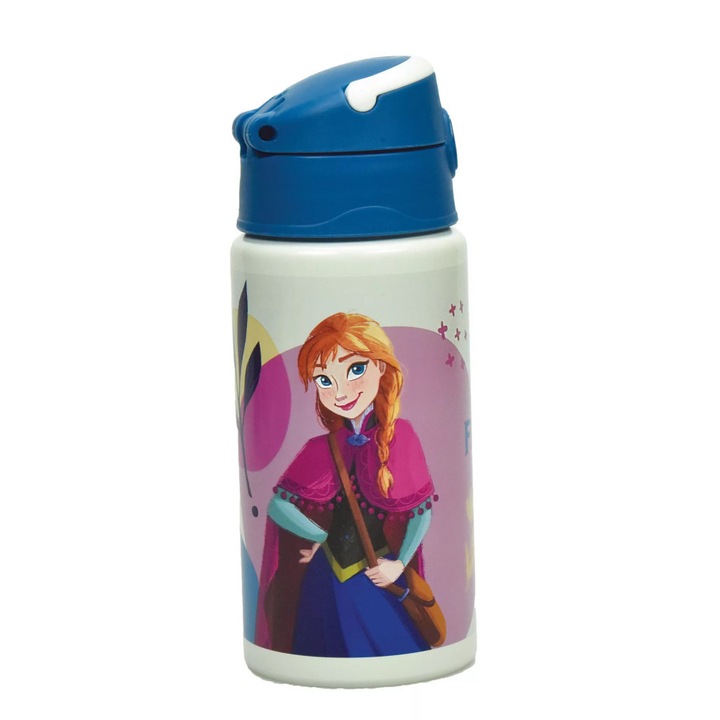 Disney Jégvarázs Together alumínium szívószálas kulacs akasztóval 500 ml
