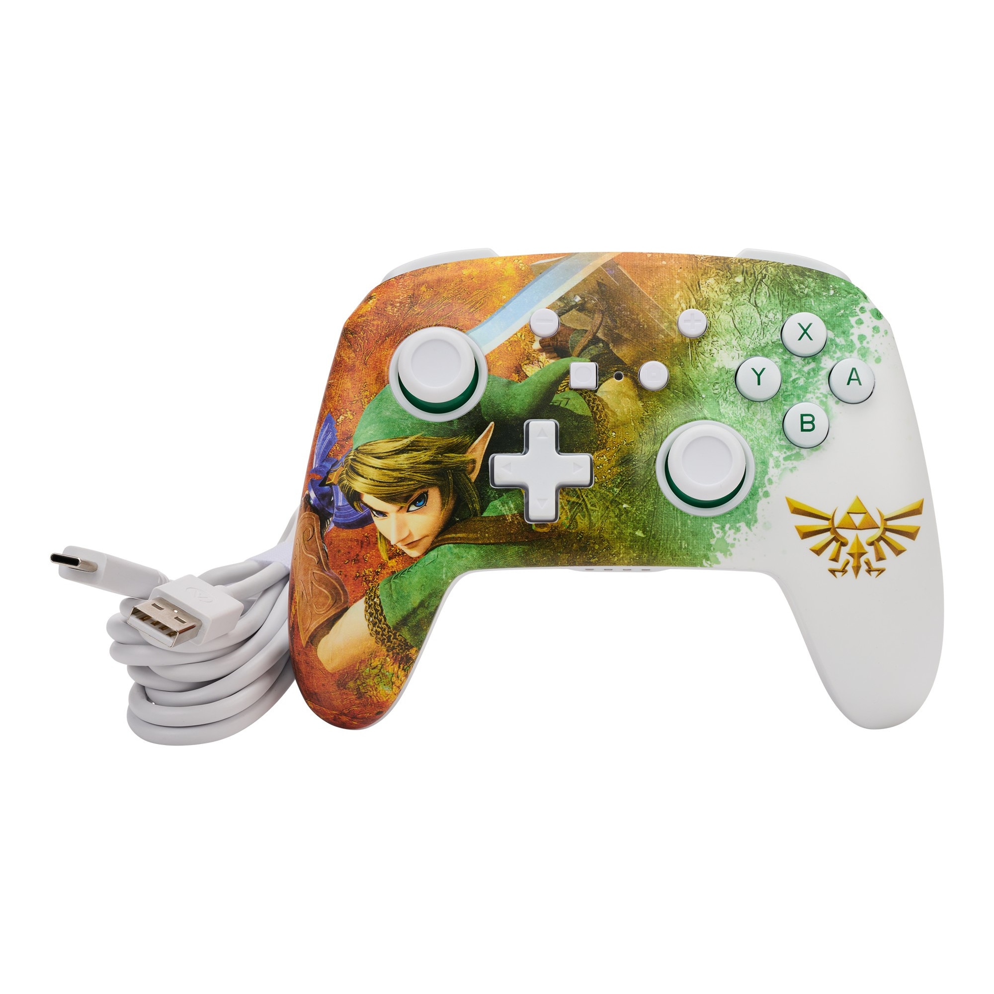 powera enhanced wireless controller for nintendo switch link watercolor