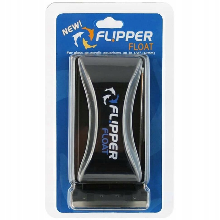Dispozitiv curatare sticla acvariu, Flipper, Magnetic, 12 mm, Negru