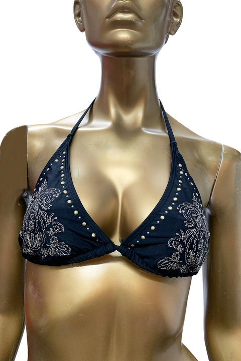 Дамски бански JUP LPP TD996-99X, Горна част, С камъчета, Черен